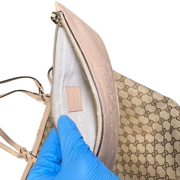 COPY - Gucci GG Canvas leather-Trimmed Tote-neutrals, handbag - Picture 9 of 11